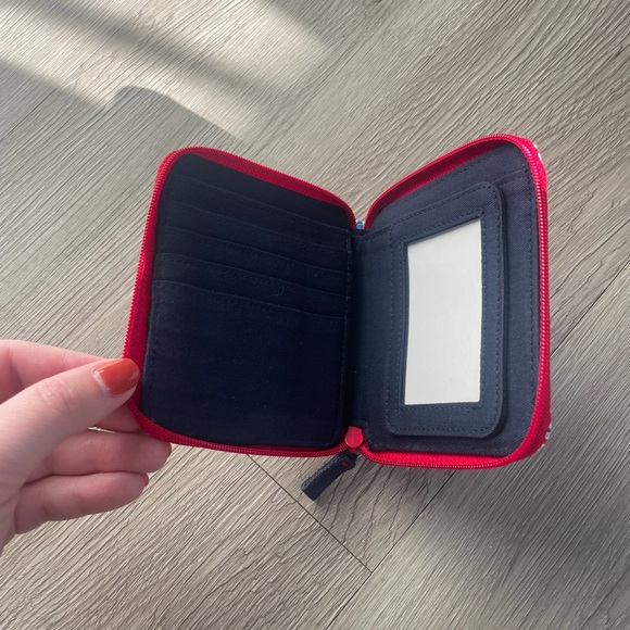 Vera Bradley Red and Blue Patterned Wallet - Picture 3 of 3